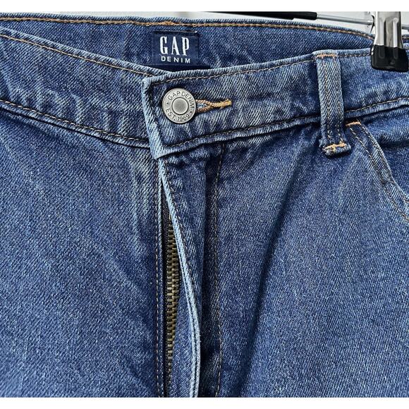 GAP Womens 90s Carpenter Mid Rise Jeans Size 12 Husky Blue Western Ranch NWT - Picture 5 of 8